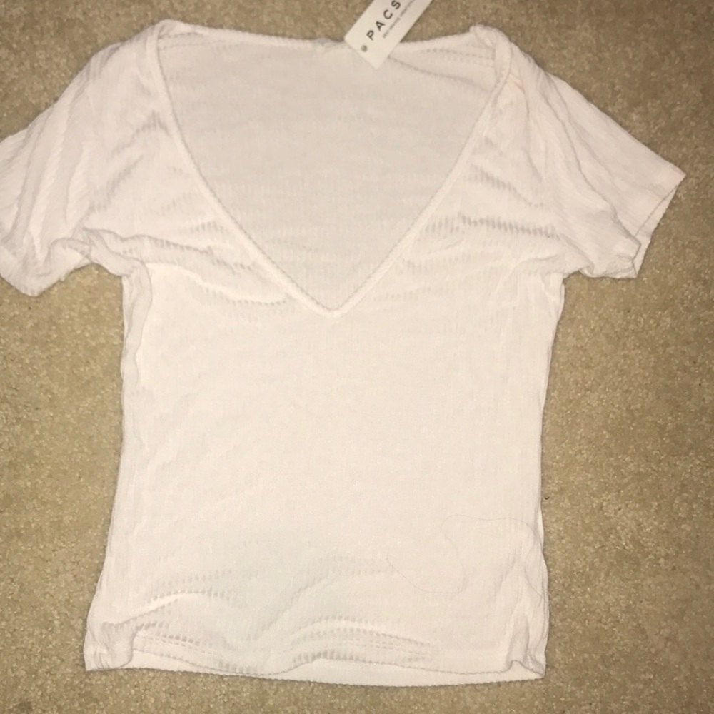 Brandy Melville John galt white crop t shirt NWT